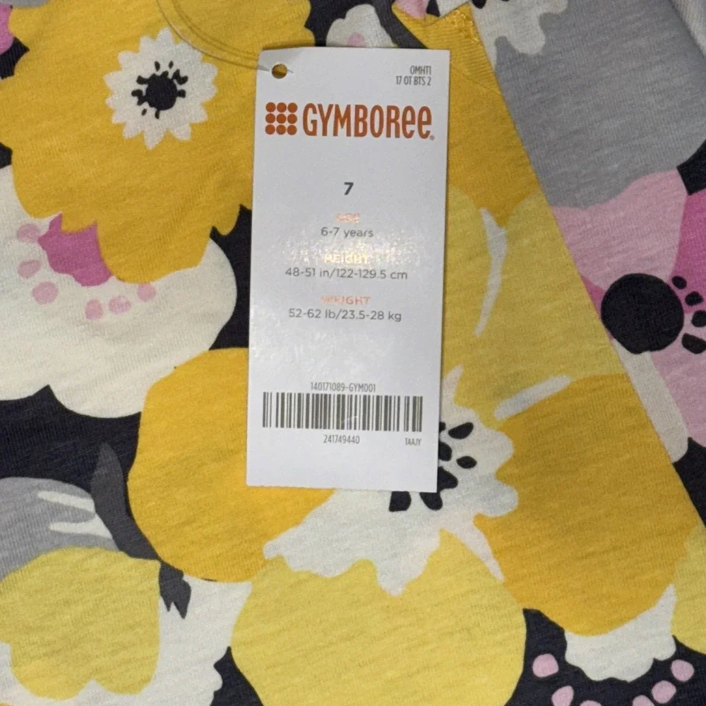 NWT Girls‎ Gymboree HELLO YELLOW Floral Print DRESS Sz 7 100% Cotton School